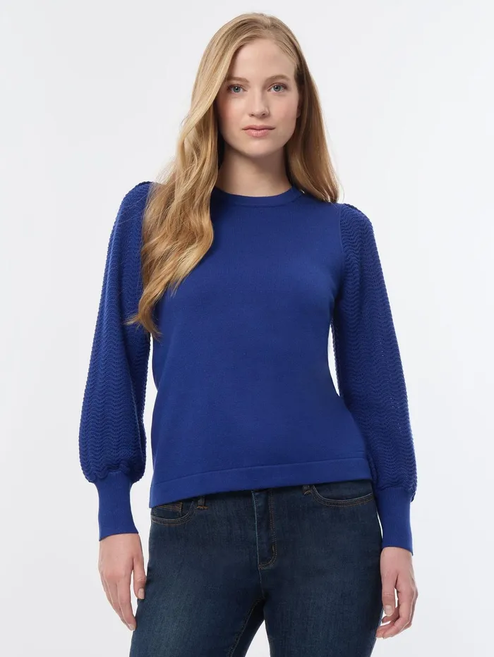 Stitch Sleeve Sweater Women Jones New York Sweaters and Cardigans