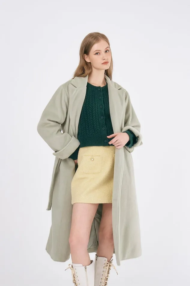 Storets Abigail Belted Long Coat Women Jackets and Coats