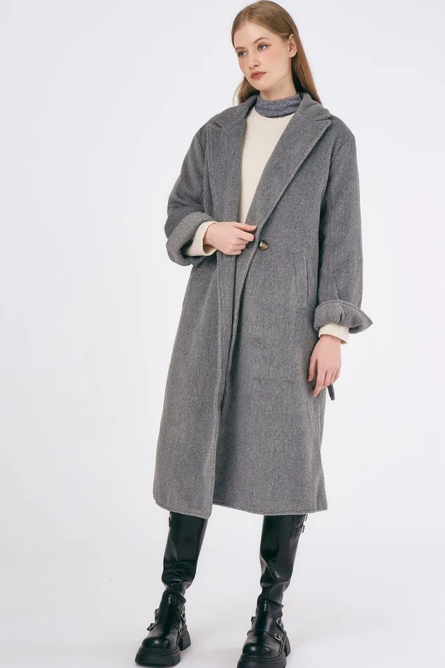 Storets Abigail Belted Long Coat Women Jackets and Coats