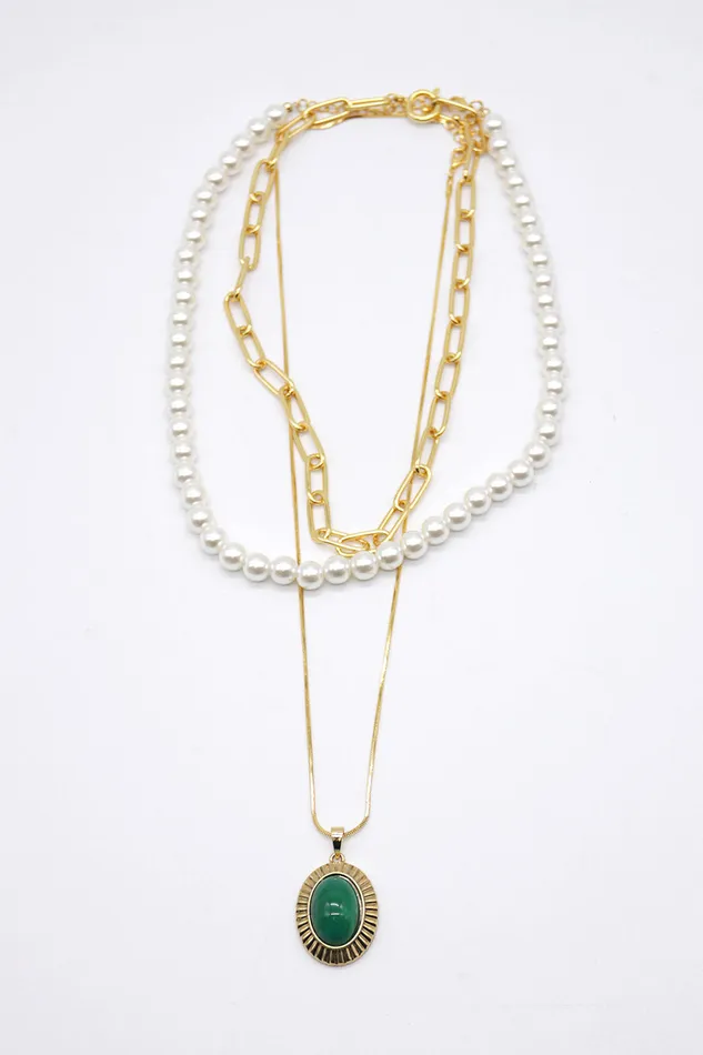 Storets Aerin Pearl Chain Layered Necklace Women Jewelry