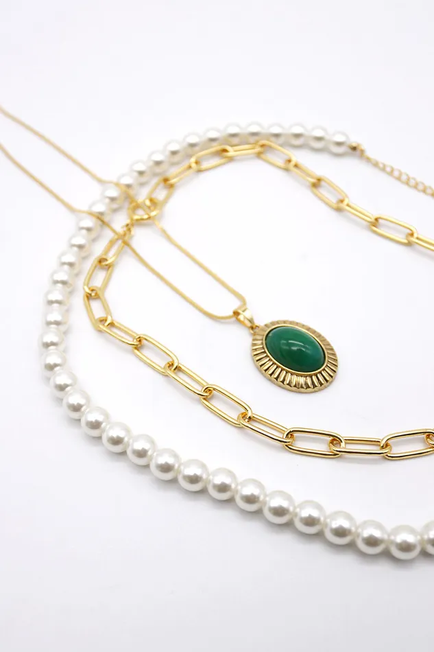 Storets Aerin Pearl Chain Layered Necklace Women Jewelry