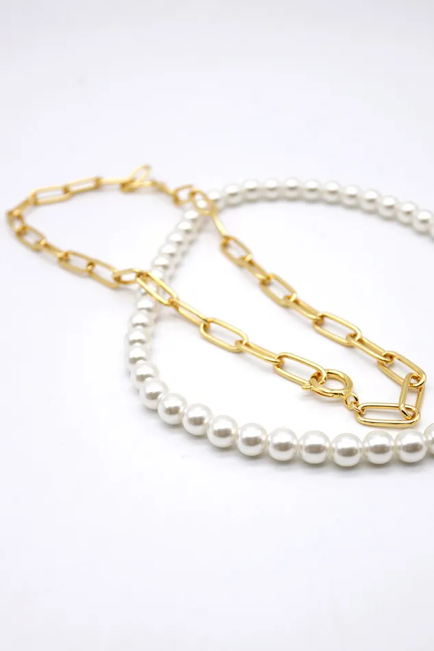 Storets Aerin Pearl Chain Layered Necklace Women Jewelry