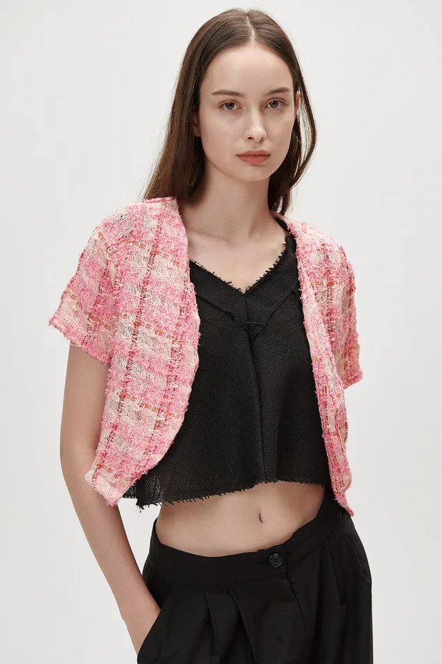 Storets Allira Tweed Cropped Jacket Women Jackets and Coats