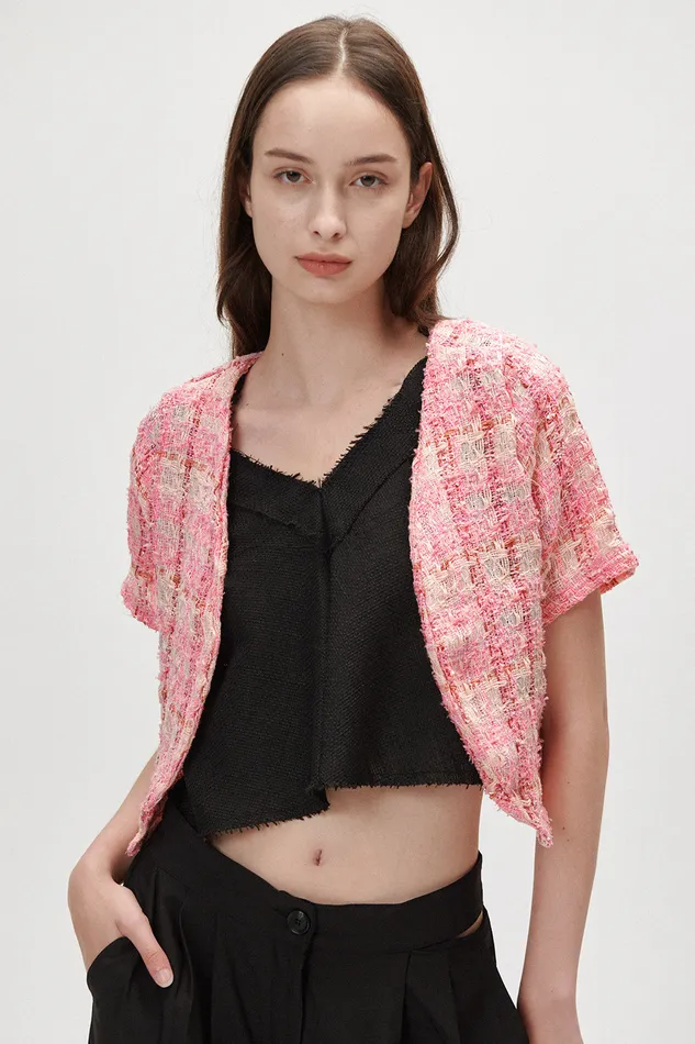 Storets Allira Tweed Cropped Jacket Women Jackets and Coats