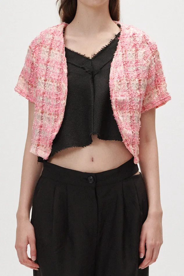 Storets Allira Tweed Cropped Jacket Women Jackets and Coats