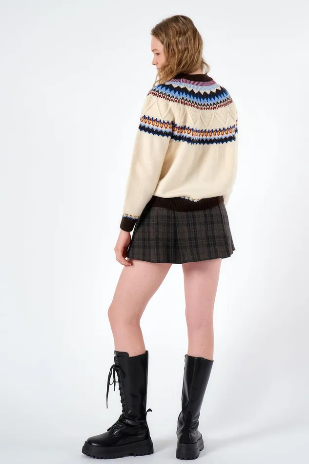 Storets Amber Pleated Tartan Mini Skort Women Skorts Storets Amber Pleated Tartan Mini Skort Women Skorts