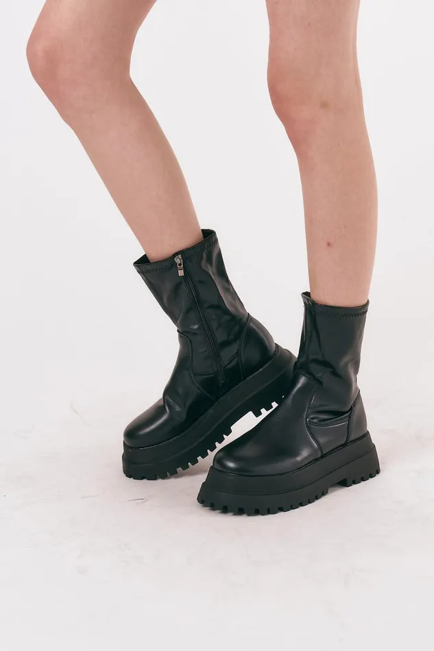 Storets Andy Chunky Calf Boots Women Shoes