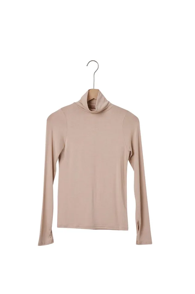 Storets Bella Turtleneck Top WThumbhole Women Tops Storets Bella Turtleneck Top WThumbhole Women Tops