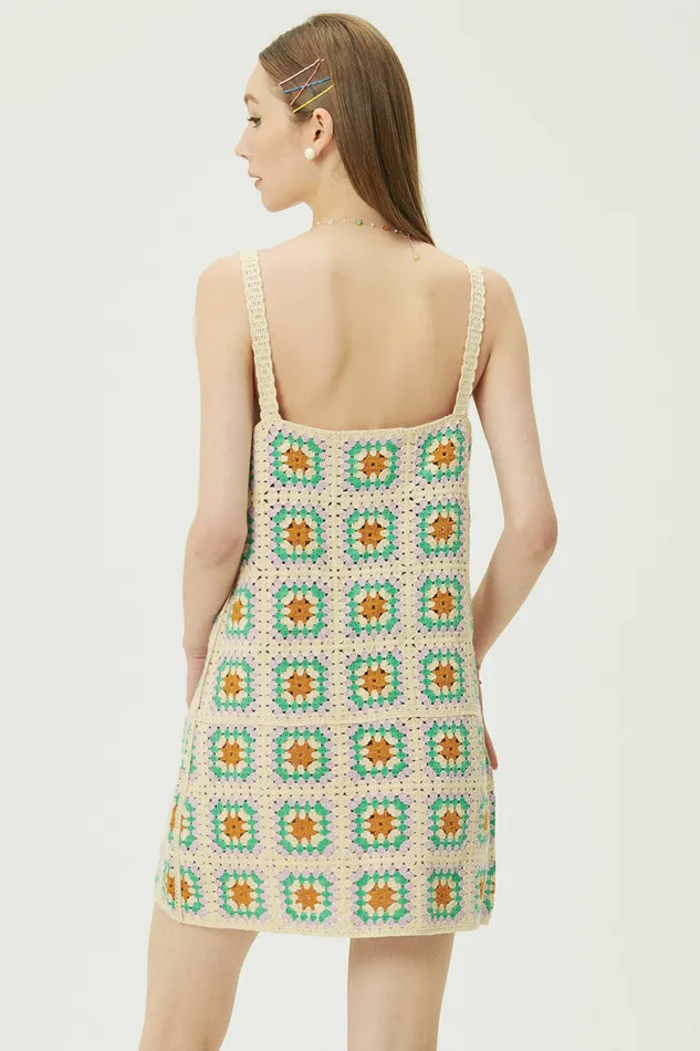 Storets Beverly Crochet Mini Dress Women Mini Dresses