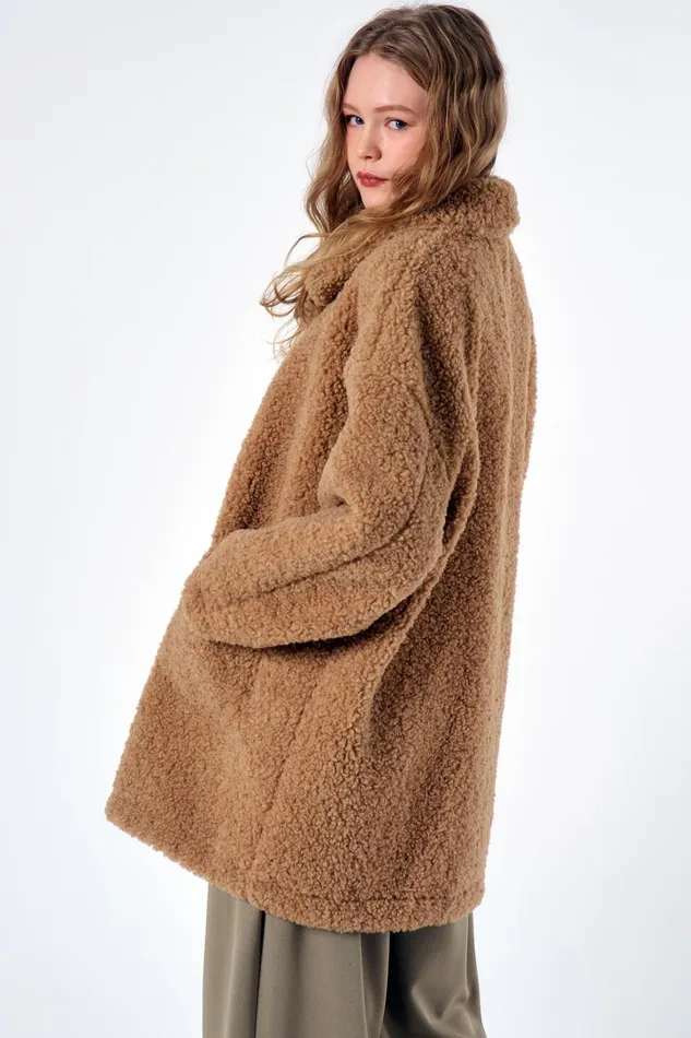 Storets Carla Boucle Teddy Coat Women Jackets and Coats Storets Carla Boucle Teddy Coat Women Jackets and Coats