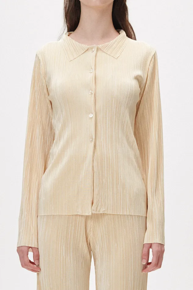 Storets Elena Plisse Shirt Women Shirts and Blouses