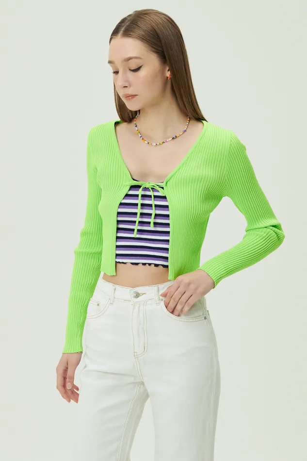 Storets Elena Tie Front Cardigan Women Sweaters and Knitwears