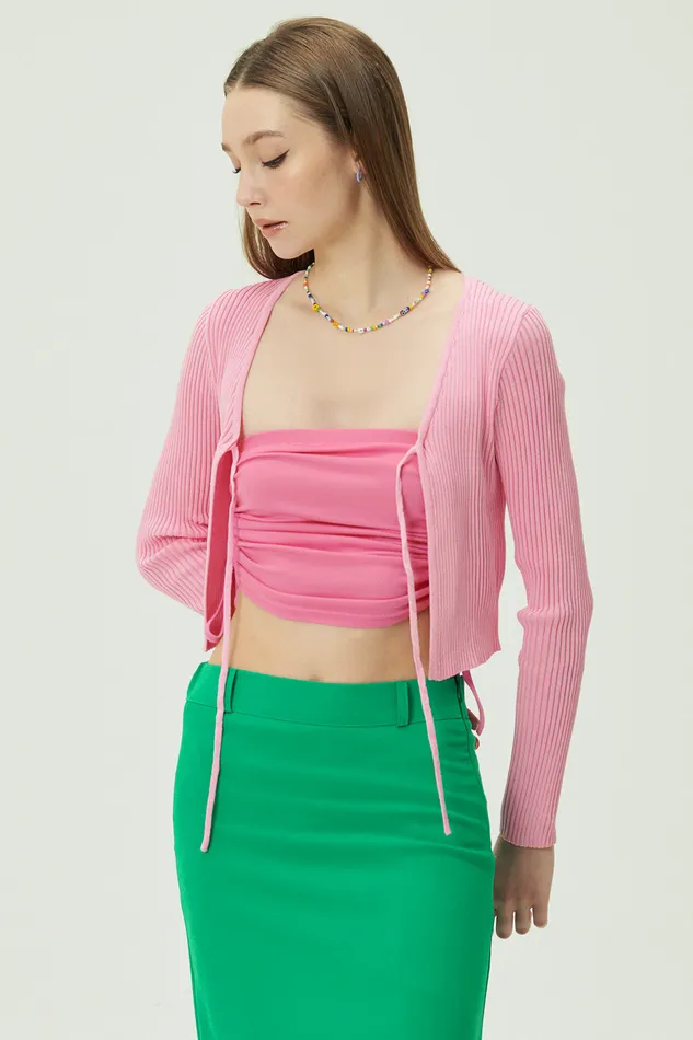 Storets Elena Tie Front Cardigan Women Sweaters and Knitwears