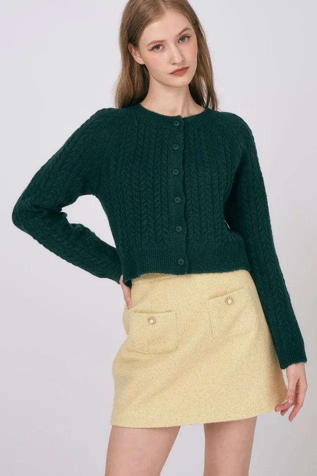 Storets Ellie Cable Knitted Cardigan Women Sweaters and Knitwears