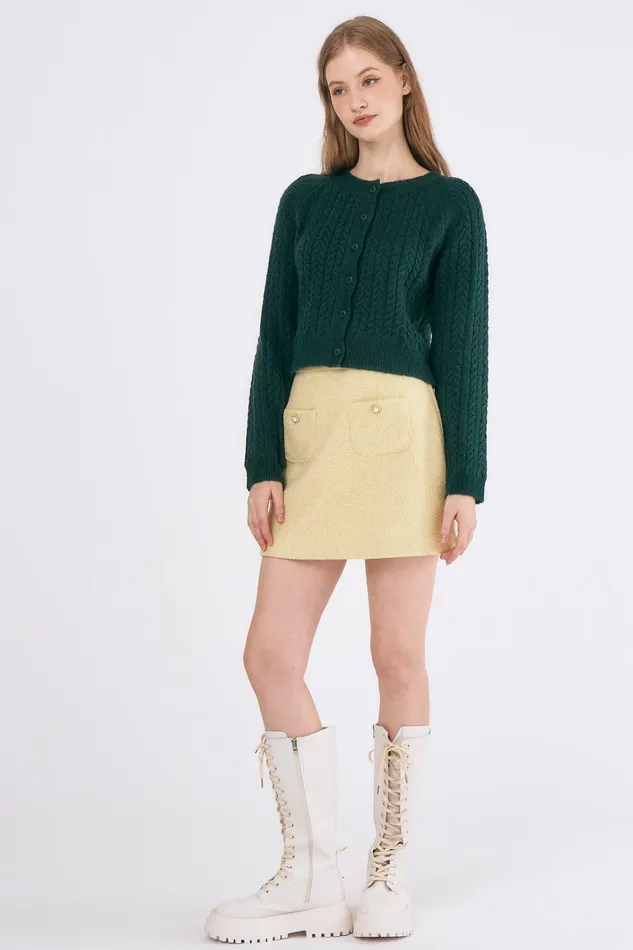 Storets Ellie Cable Knitted Cardigan Women Sweaters and Knitwears