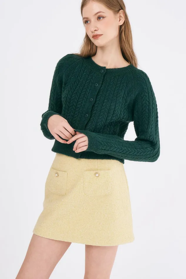 Storets Ellie Cable Knitted Cardigan Women Sweaters and Knitwears