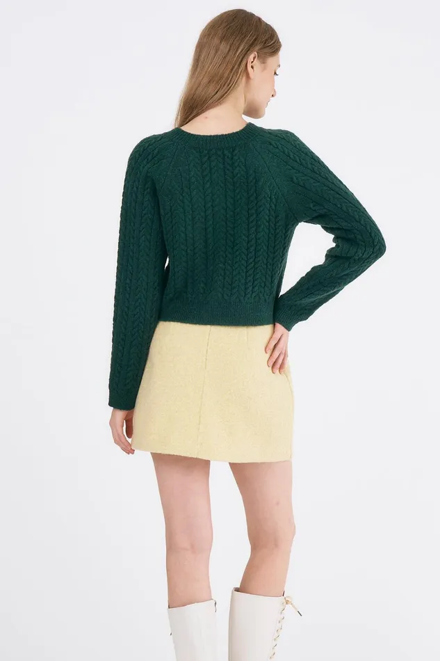 Storets Ellie Cable Knitted Cardigan Women Sweaters and Knitwears