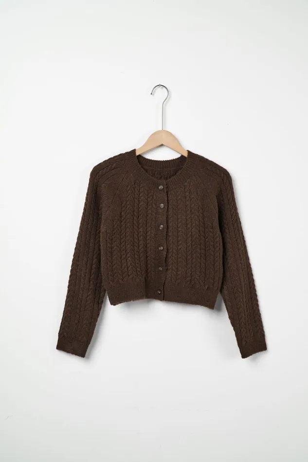 Storets Ellie Cable Knitted Cardigan Women Sweaters and Knitwears