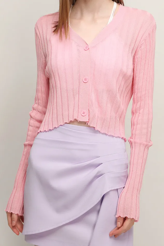 Storets Ellie Seethru Cropped Cardigan Women Sweaters and Knitwears