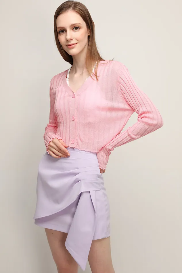 Storets Ellie Seethru Cropped Cardigan Women Sweaters and Knitwears