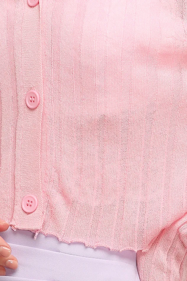 Storets Ellie Seethru Cropped Cardigan Women Sweaters and Knitwears