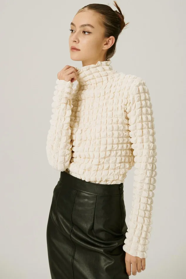 Storets Eloise Mock Neck Top Women Tops
