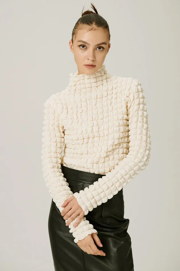 Storets Eloise Mock Neck Top Women Tops
