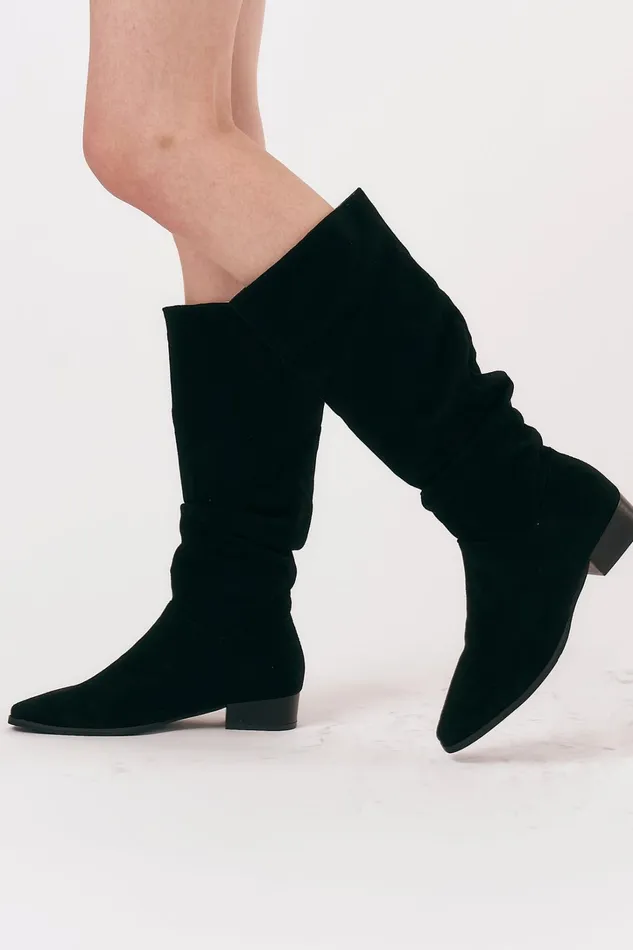 Storets Emily Ruched Western Boots Women Shoes