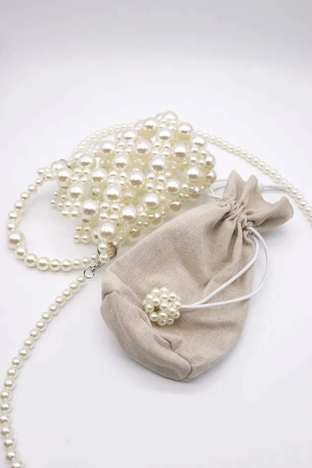 Storets Faux Pearl Beaded Crossbody Bag Women Bags