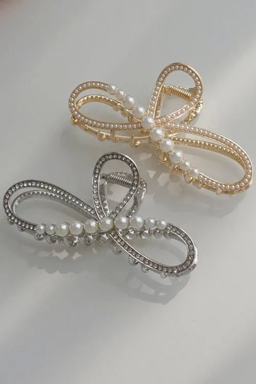 Storets Faux Pearl Hair Claws Women HairandHats