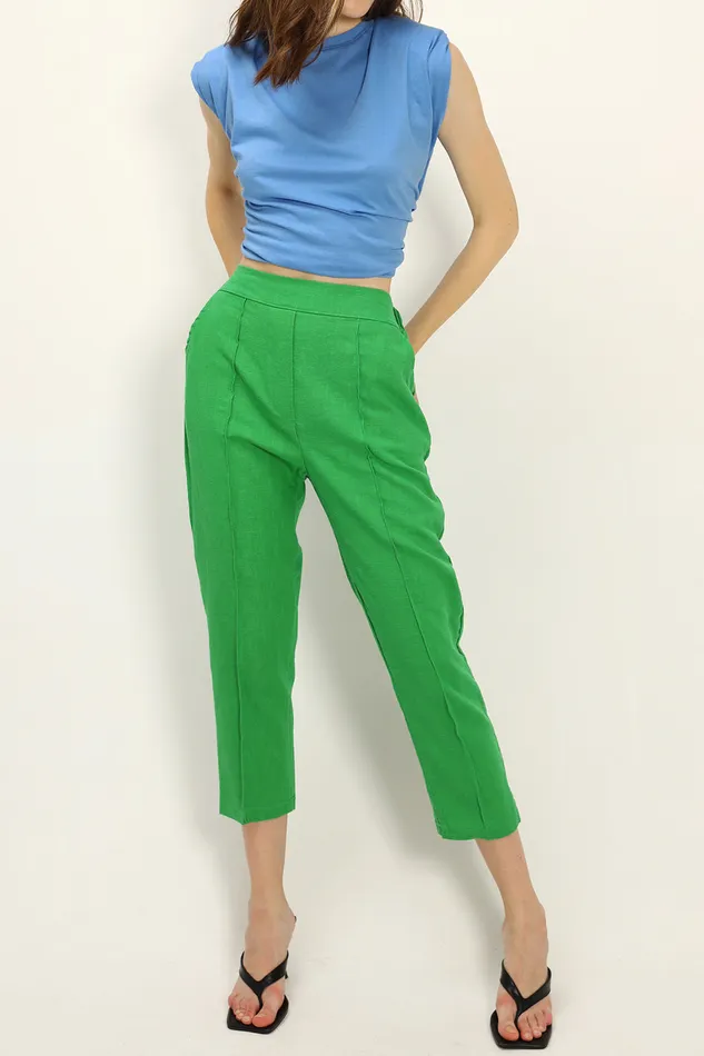 Storets Gianna Linen Cigarette Pants Women Trousers