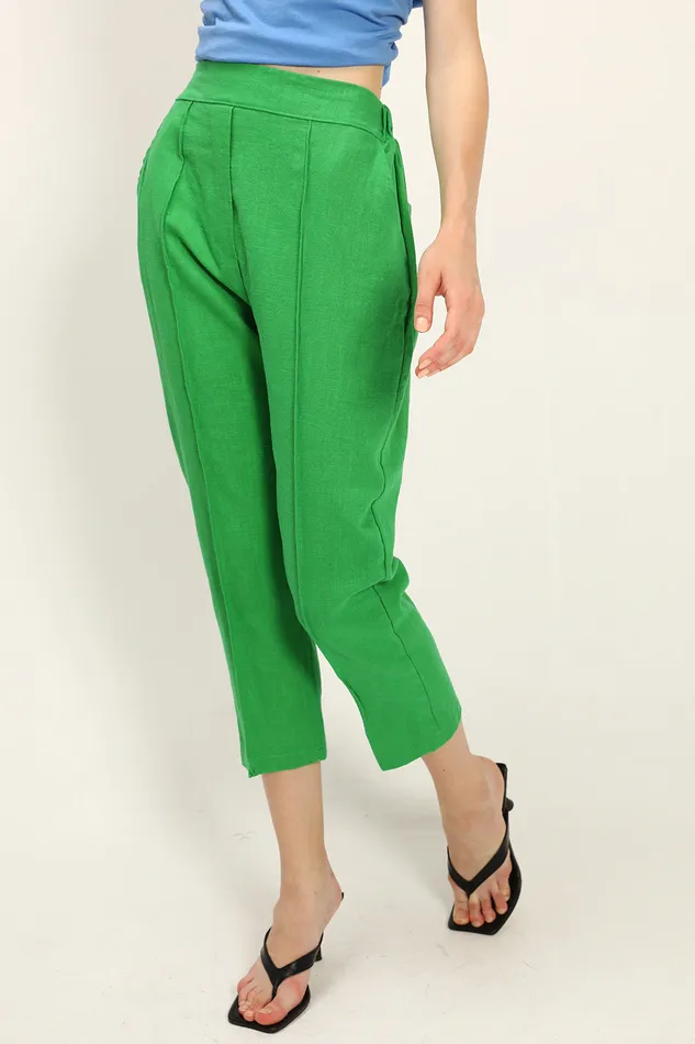 Storets Gianna Linen Cigarette Pants Women Trousers