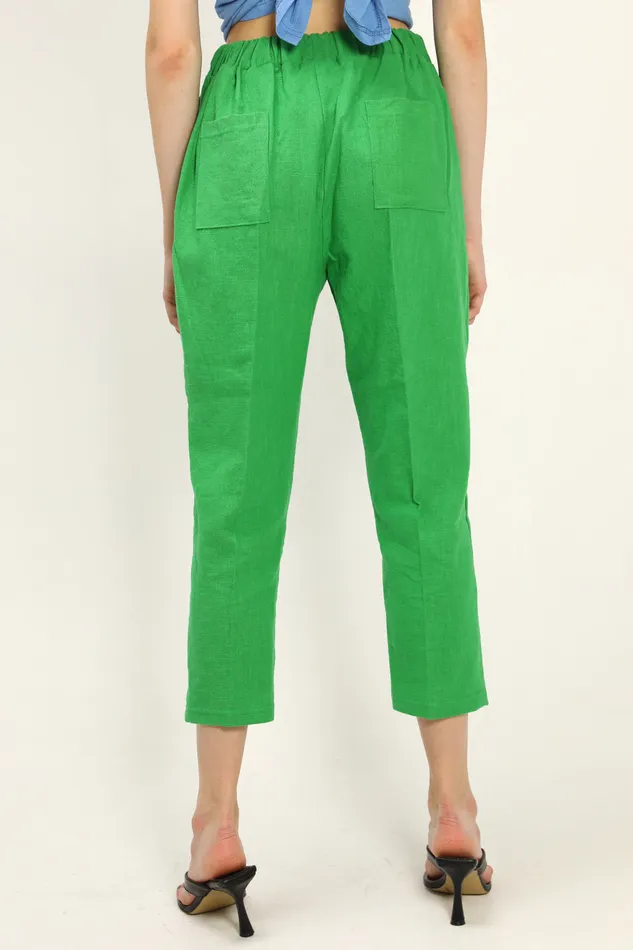 Storets Gianna Linen Cigarette Pants Women Trousers