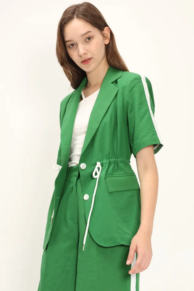 Storets Hadley Side Line Linen Blazer Women Blazer