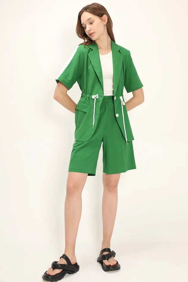 Storets Hadley Side Line Linen Blazer Women Blazer