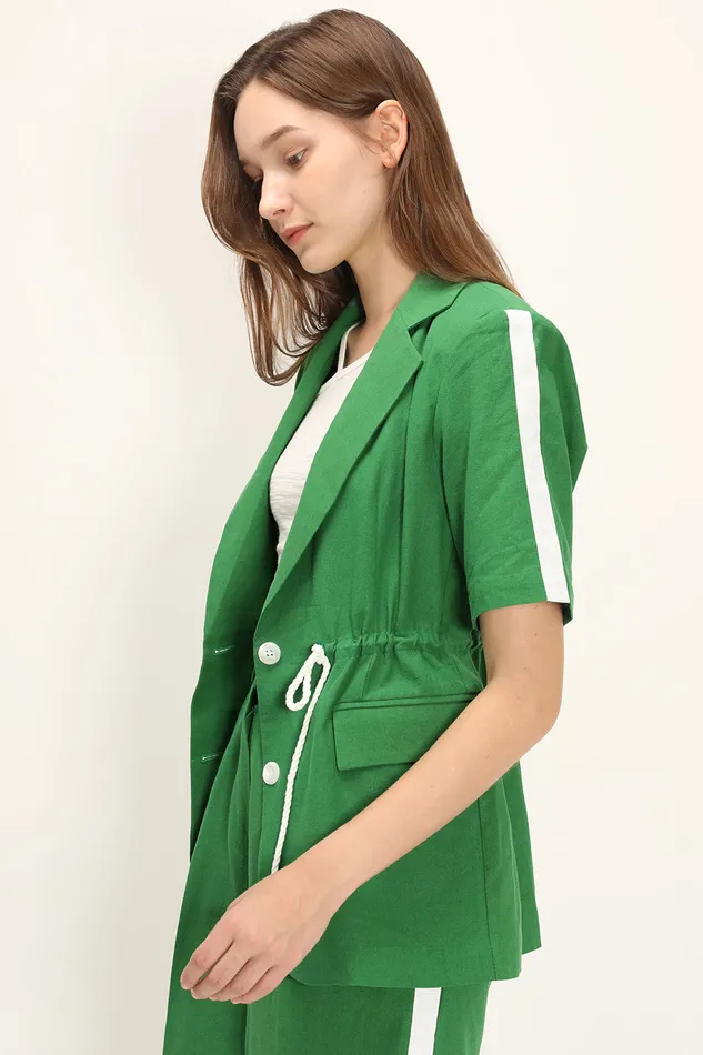 Storets Hadley Side Line Linen Blazer Women Blazer