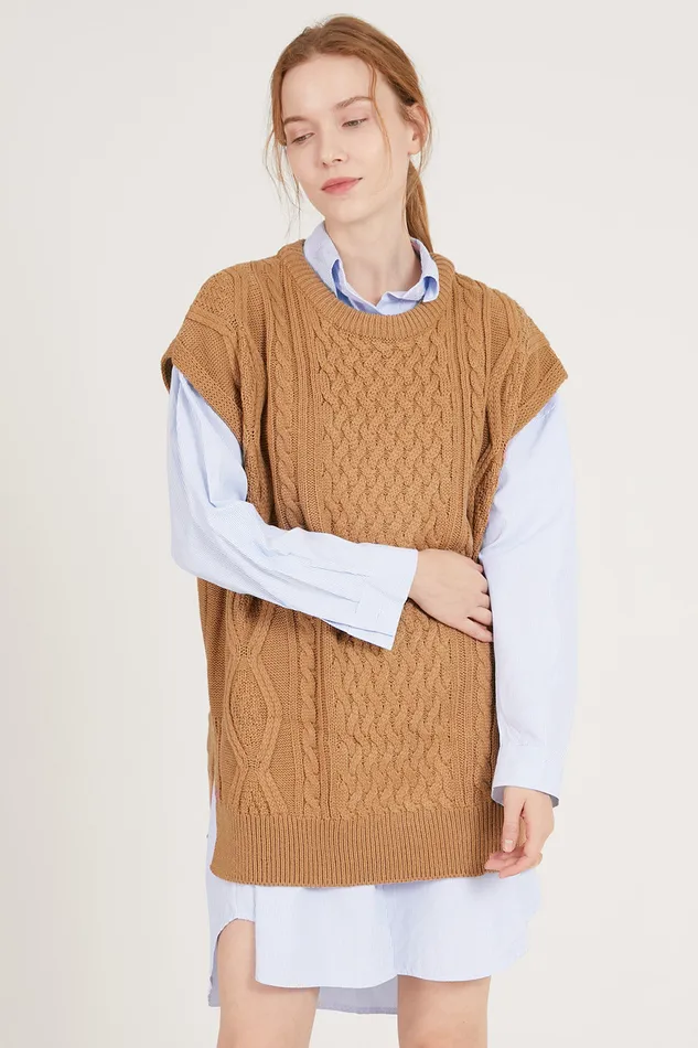 Storets Harper Oversized Sweater Vest Women Sweaters and Knitwears