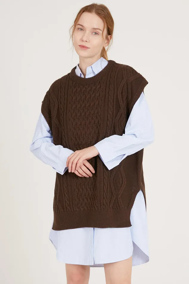 Storets Harper Oversized Sweater Vest Women Sweaters and Knitwears
