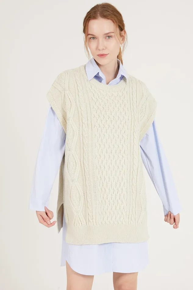Storets Harper Oversized Sweater Vest Women Sweaters and Knitwears