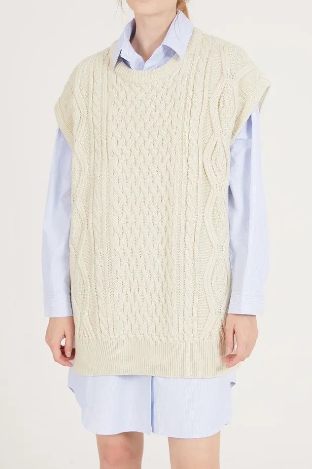 Storets Harper Oversized Sweater Vest Women Sweaters and Knitwears