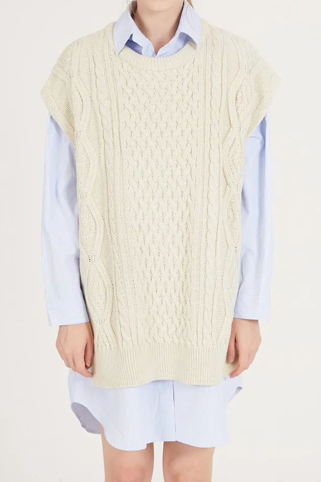 Storets Harper Oversized Sweater Vest Women Sweaters and Knitwears