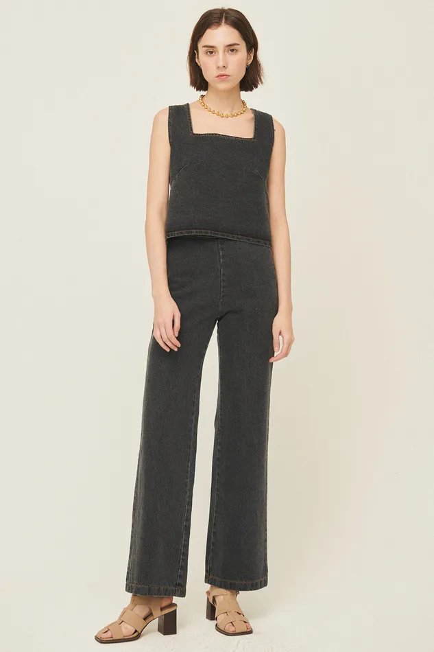 Storets Harper Sleeveless Denim Top Women Tops
