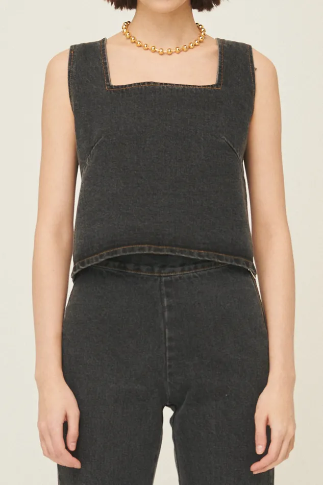Storets Harper Sleeveless Denim Top Women Tops