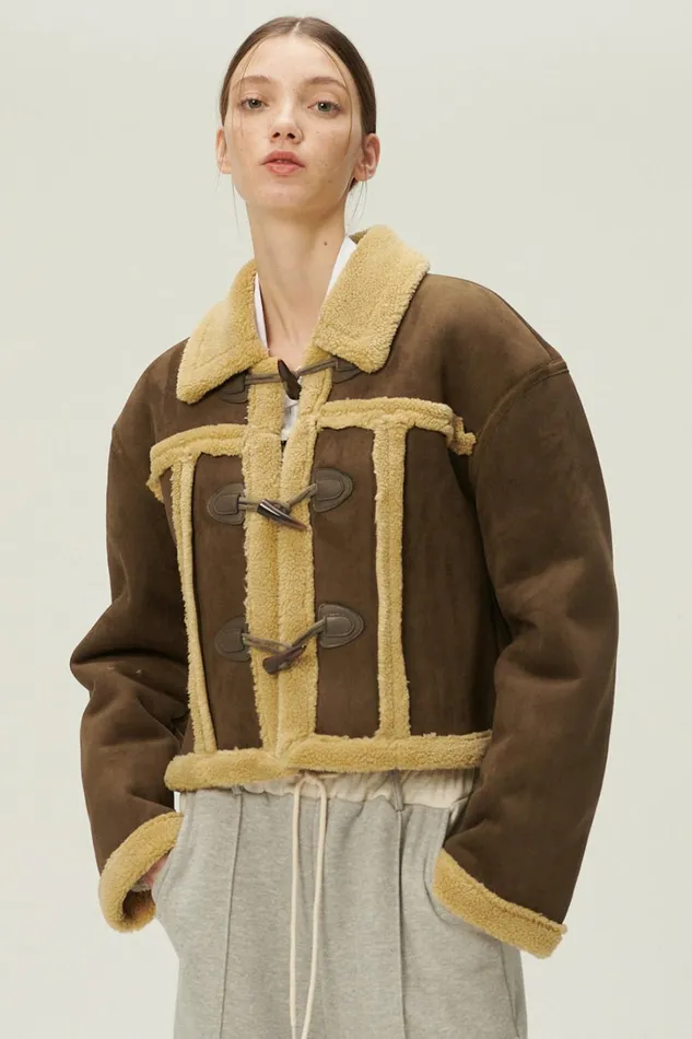 Storets Helen Duffle Shearling Jacket Women Jackets and Coats