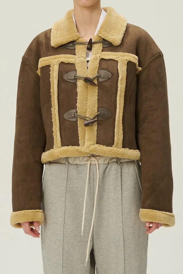 Storets Helen Duffle Shearling Jacket Women Jackets and Coats
