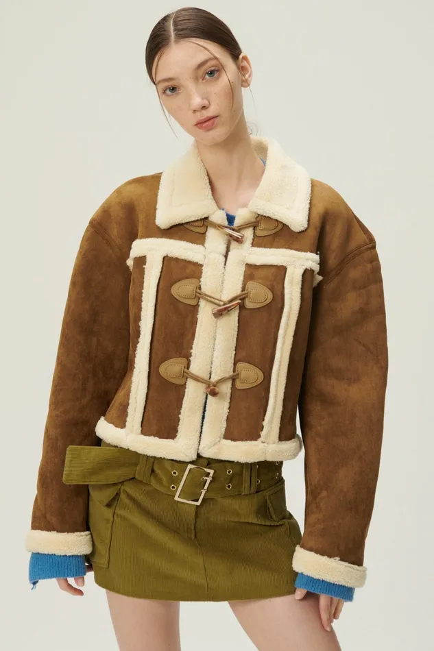 Storets Helen Duffle Shearling Jacket Women Jackets and Coats