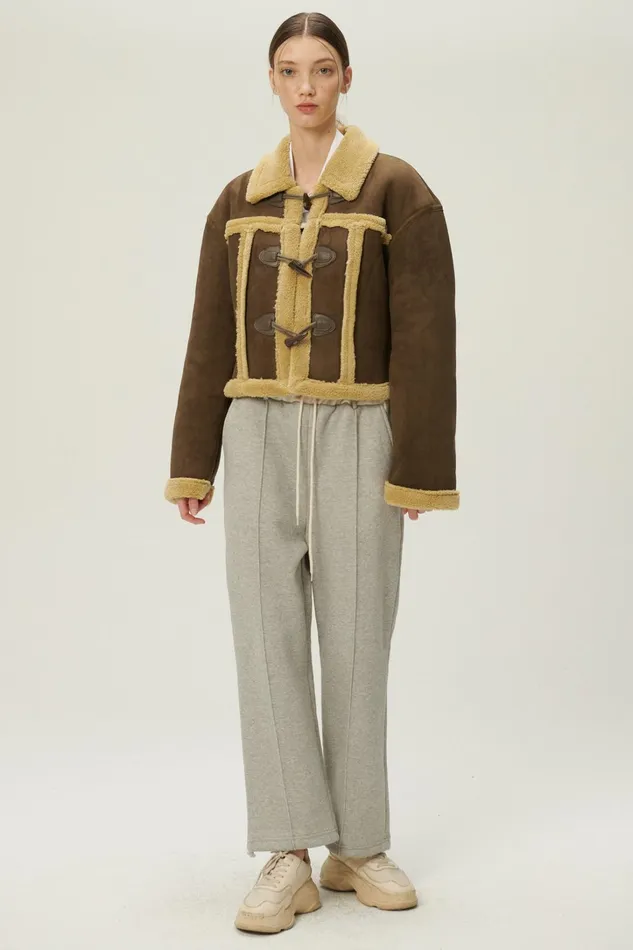 Storets Helen Duffle Shearling Jacket Women Jackets and Coats