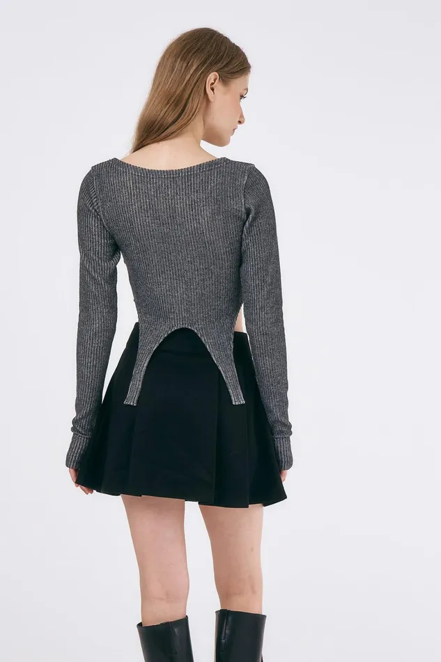 Storets Isla Zip Front Cropped Top Women Tops