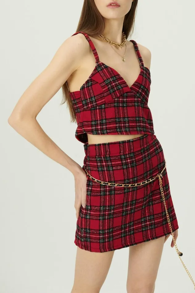 Storets Jasper Sleeveless Cami Top In Plaid Women Tops