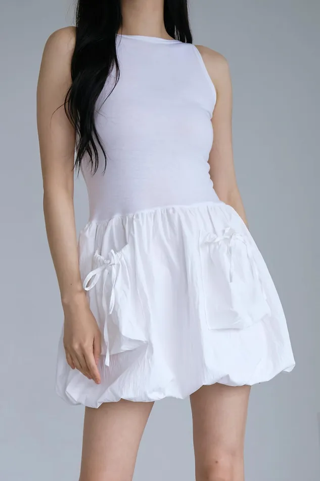 Storets Lara Balloon Hem Dress Women Mini Dresses Storets Lara Balloon Hem Dress Women Mini Dresses
